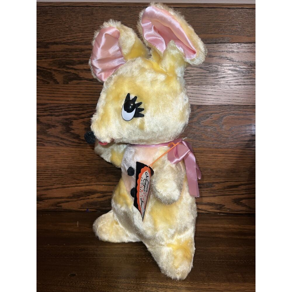 Vintage 1950’s/60’s Original Snuggly Midget Zoo 15” Mouse Plush By Evan W/ Tag - Picture 2 of 7